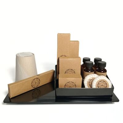 Kit de Bandejas Negras para Amenities